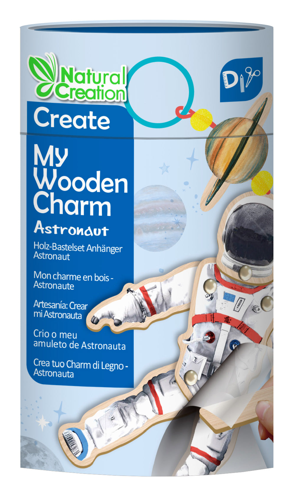 Create My Wooden Charm Astronaut