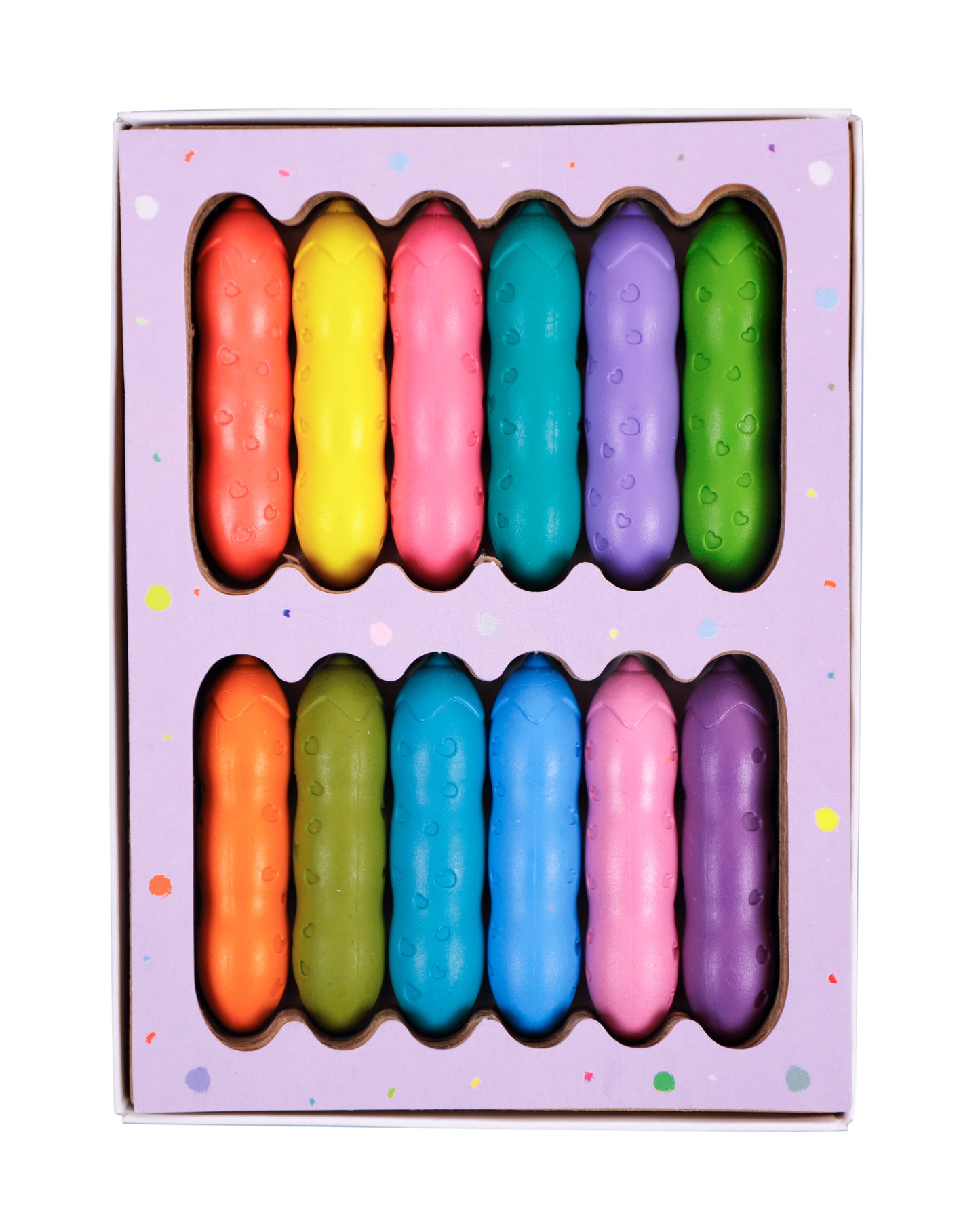 Happy Pea Pod Crayons 12 Pastel Colours