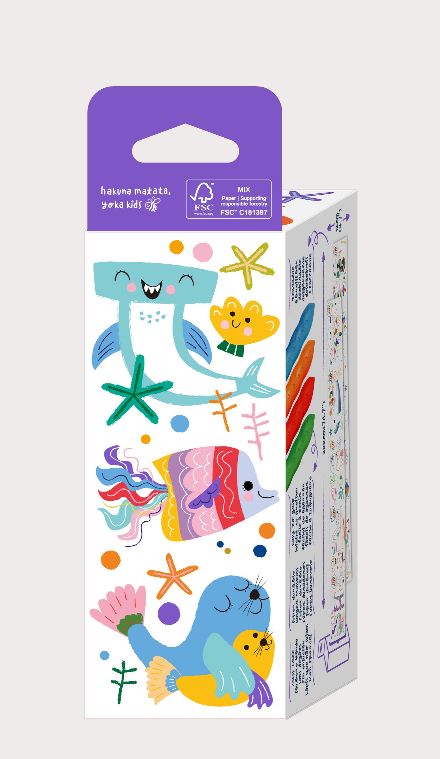 Mini Colouring Roll Kit  Sealife