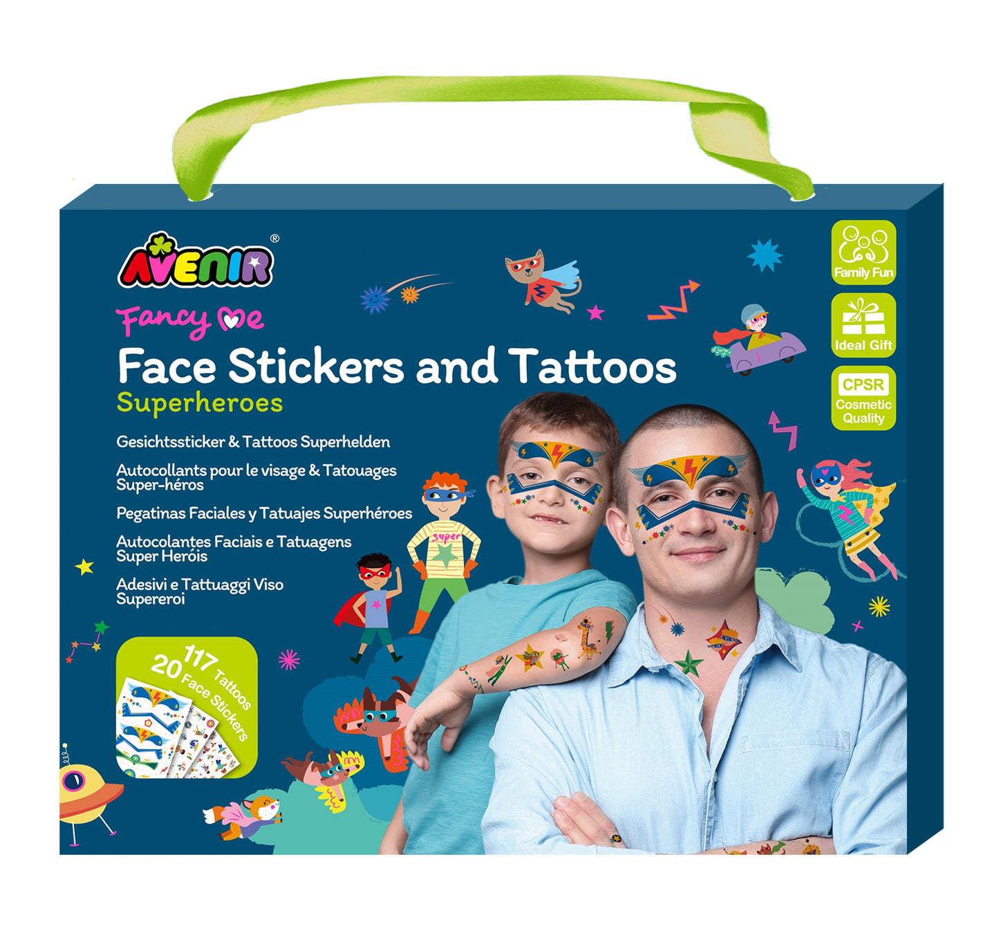 Face Sticker and Tattoos Superheroes