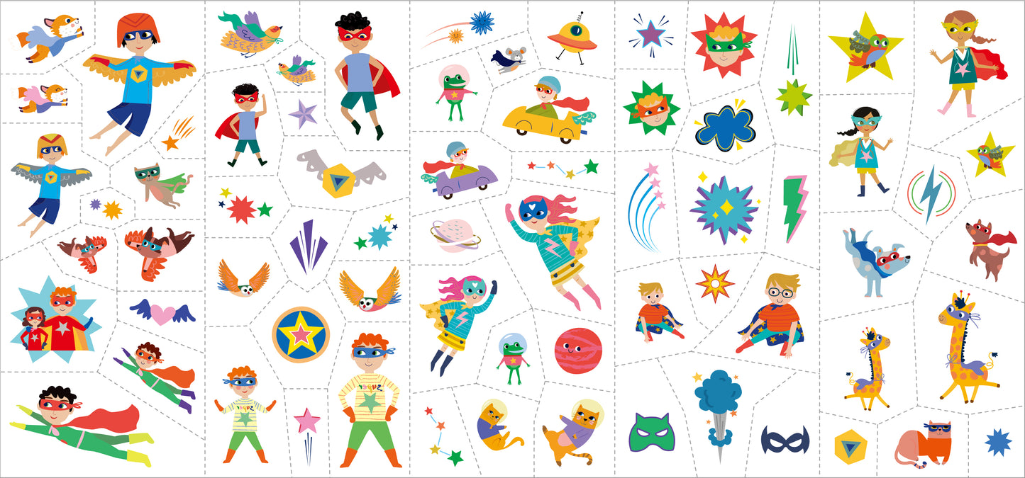 Face Sticker and Tattoos Superheroes