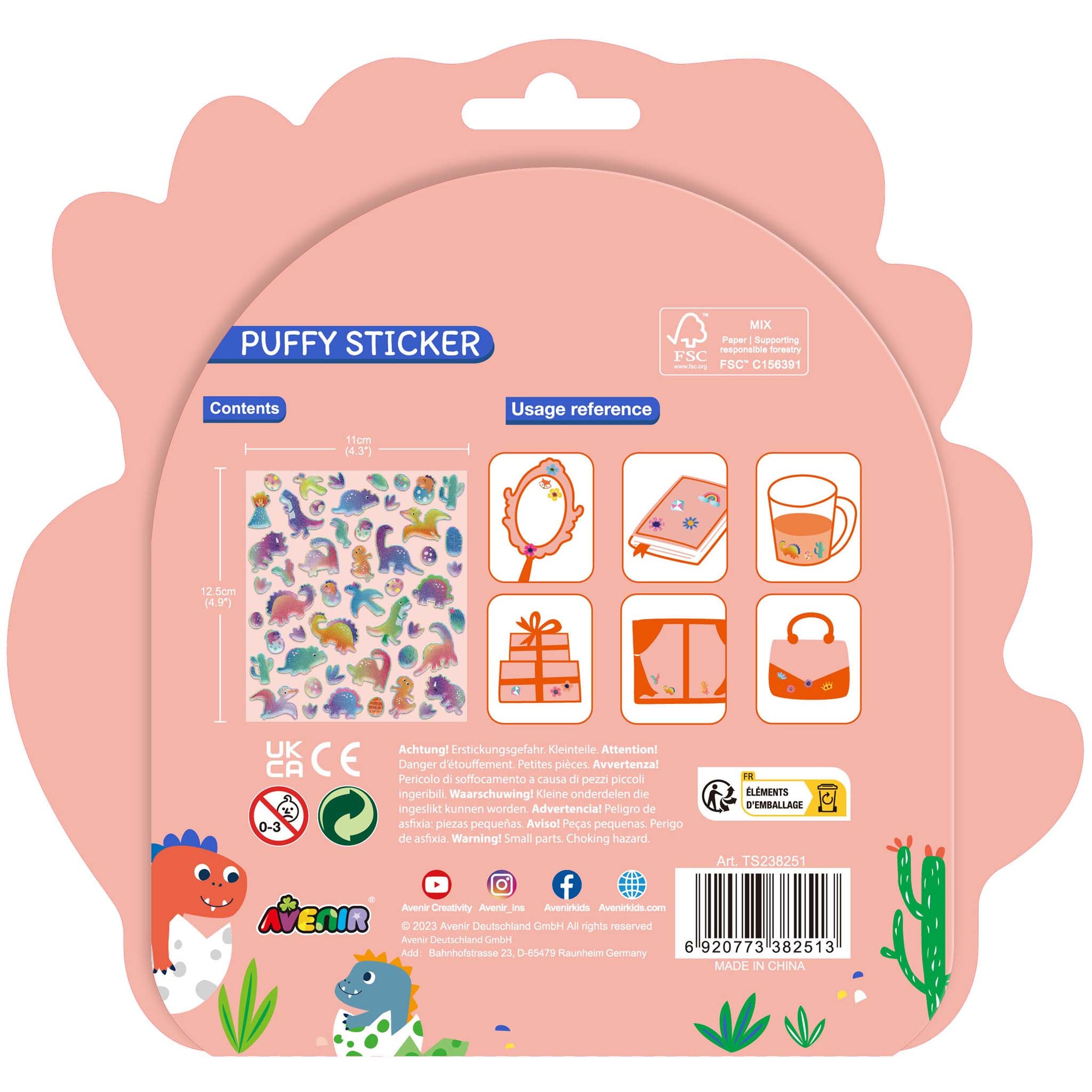Puffy Stickers Dino – KidAntics