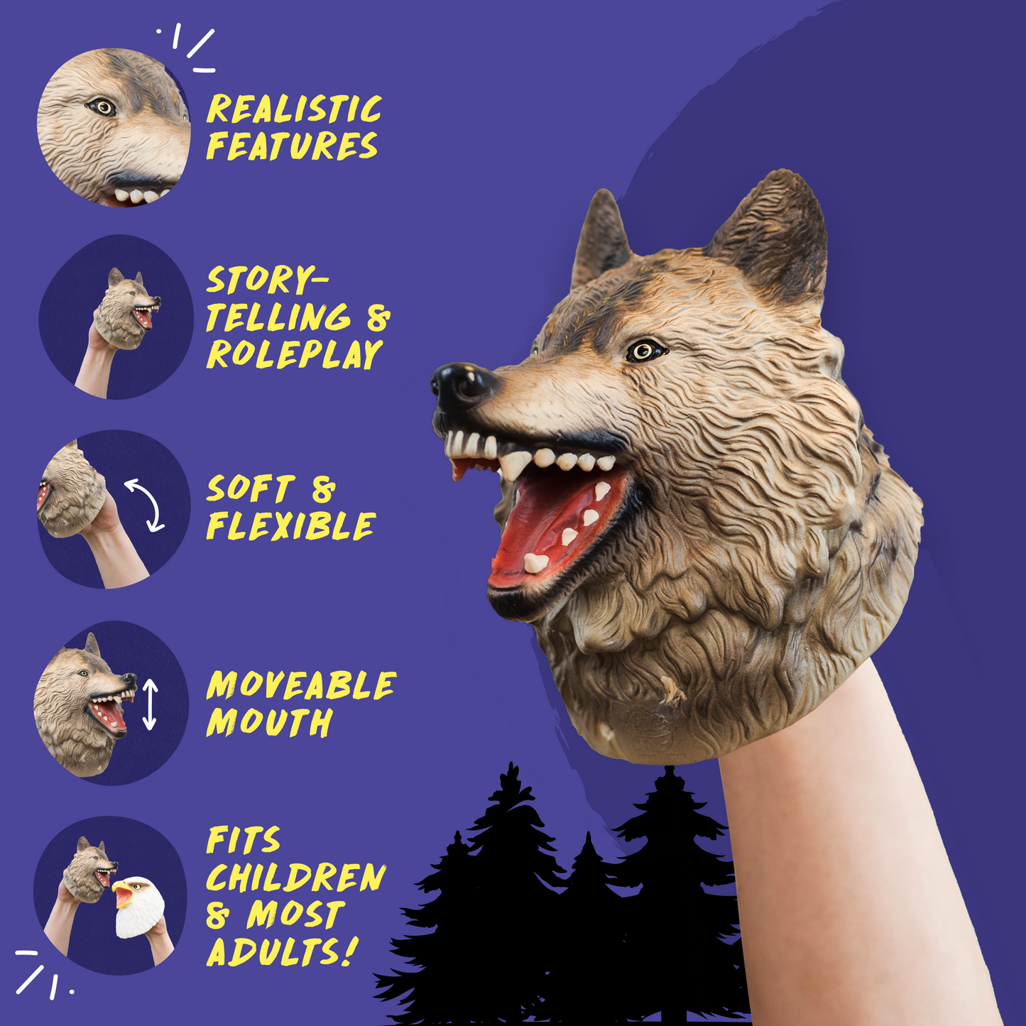 Wild Thingz Hand Puppet - Wolf