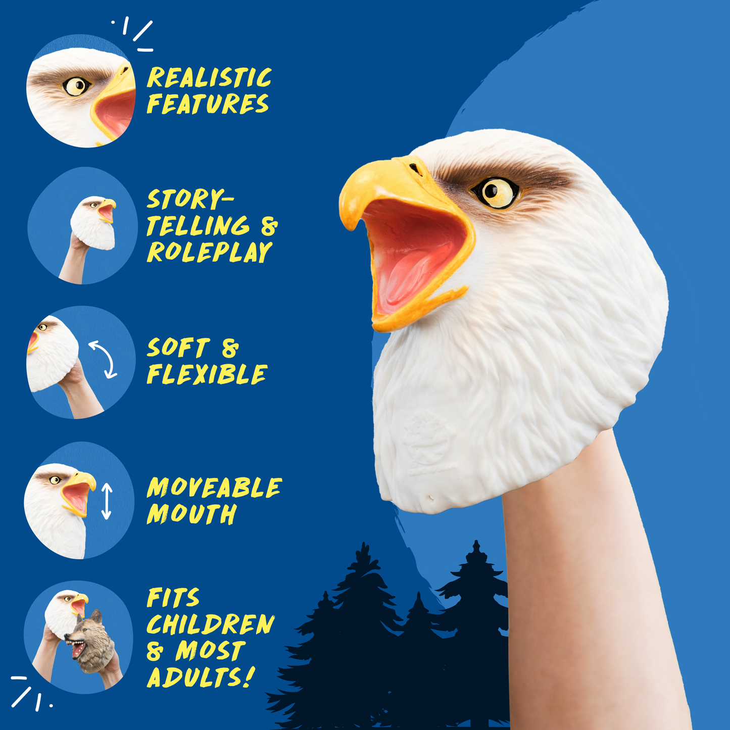 Wild Thingz Hand Puppet - White Eagle